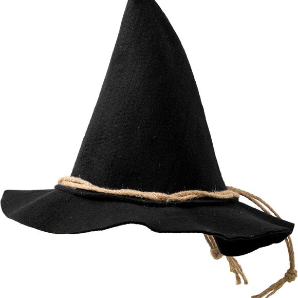 Halloween Scarecrow Hat,Wizard Witch Hats Felt Wide Brim Pointed Hat Costume Acc - Picture 3 of 6